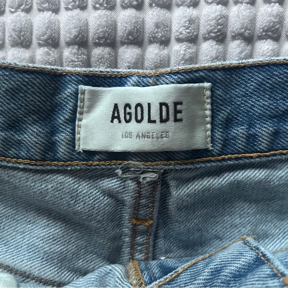 Agolde Jaden Fray Hem Button Fly Denim Shorts Women 30 - Picture 2 of 14